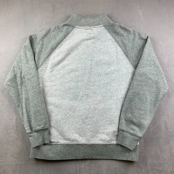 J Crew Men Sweater Large Gray Heather Colorblock Full Zip Long Sleeve Sweatshirt - Picture 7 of 7